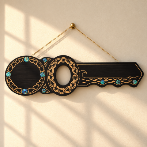 Celebration Key With Paua Shell Inlay – 21st key with paua shell